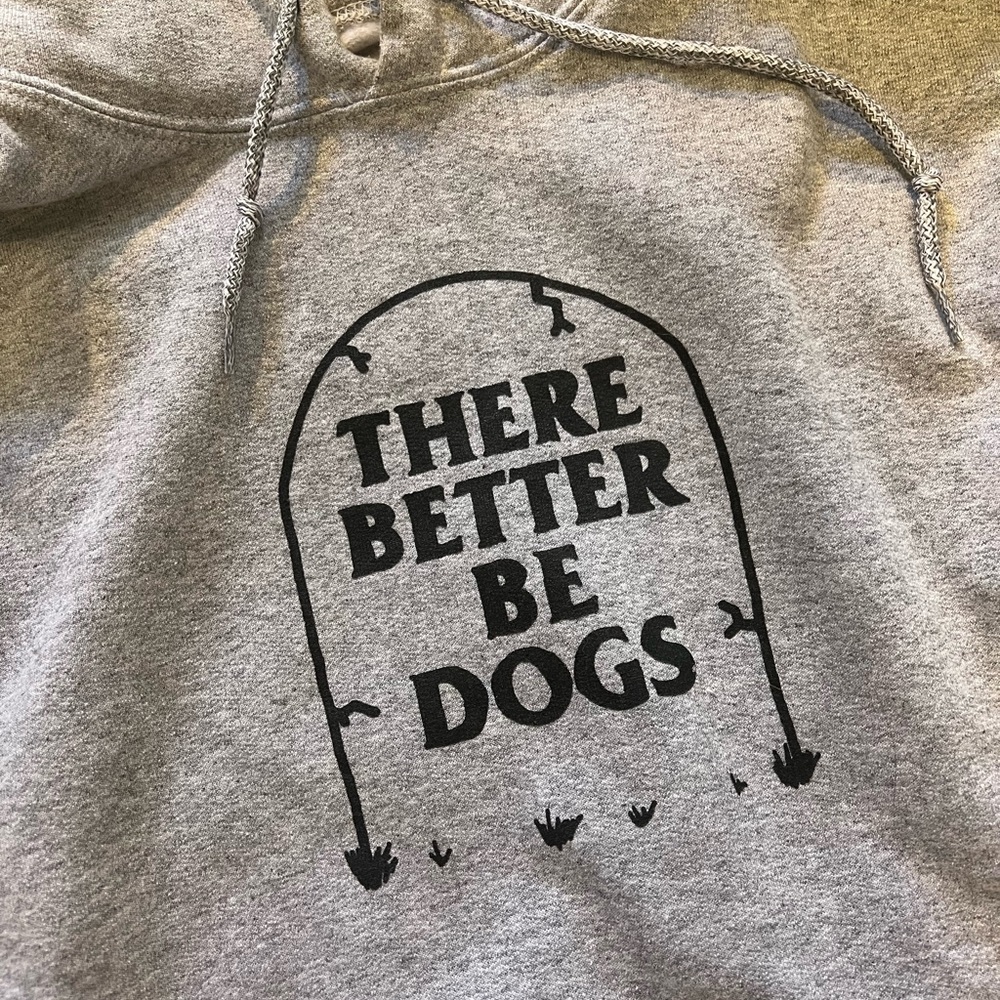 Monster Outside “There better be dogs” heavyweight sweatshirt - Medium